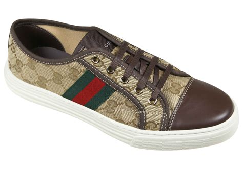 women gucci brown sneakers|gucci gg canvas sneakers.